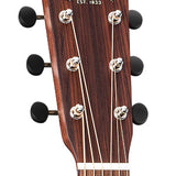 Martin 00-15M headstock with script Martin logo and open gear tuners
