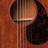 Martin 00-15M all-mahogany Grand Concert body at three-quarter turned angle