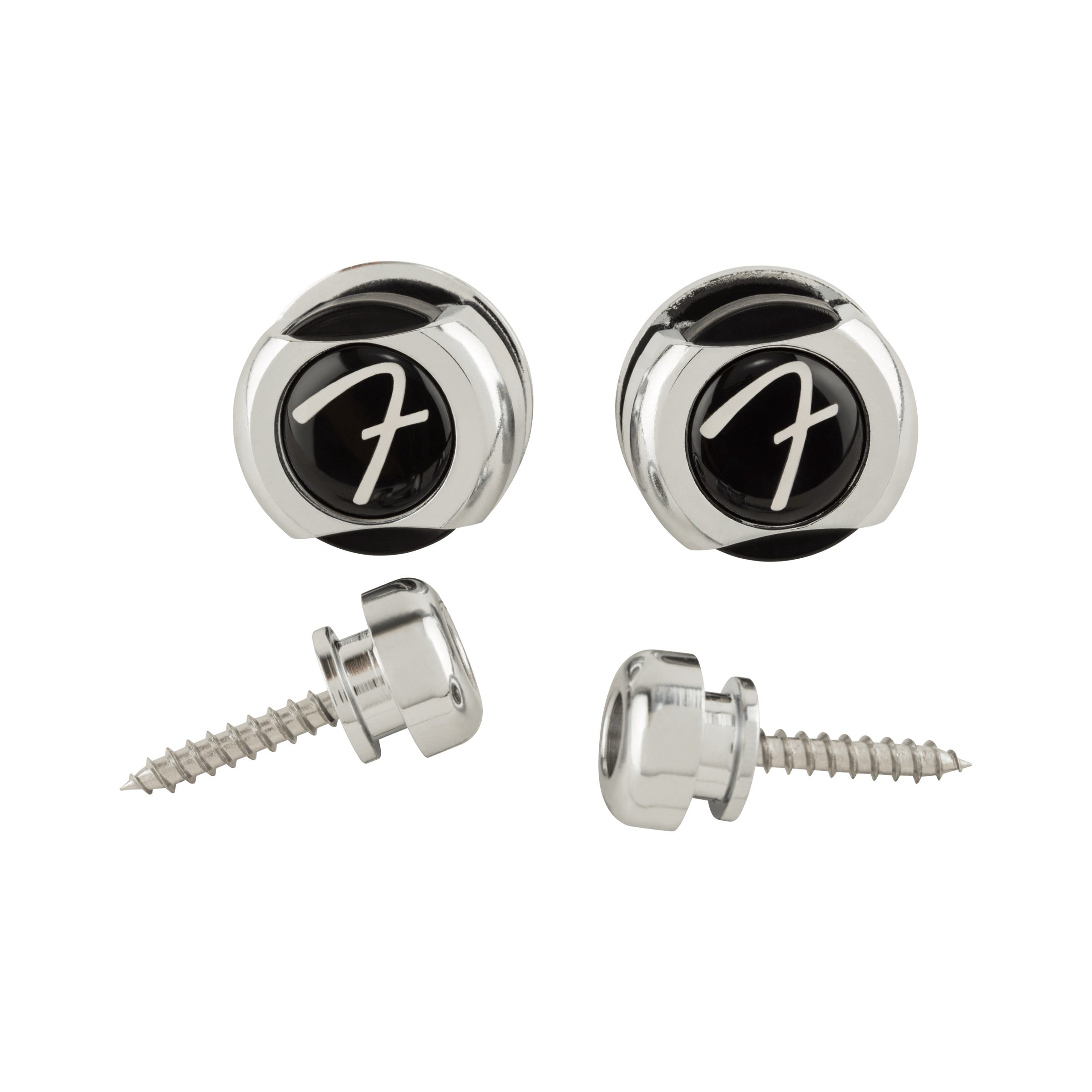 Fender Infinity Strap Locks - Chrome - front 2