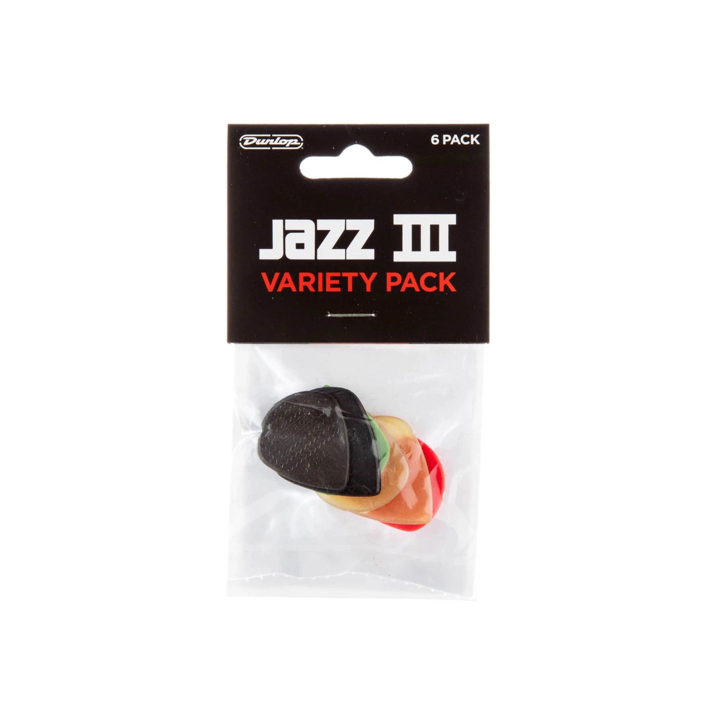Dunlop PVP103 - Jazz III Pick Variety Pack, 6 Picks - front