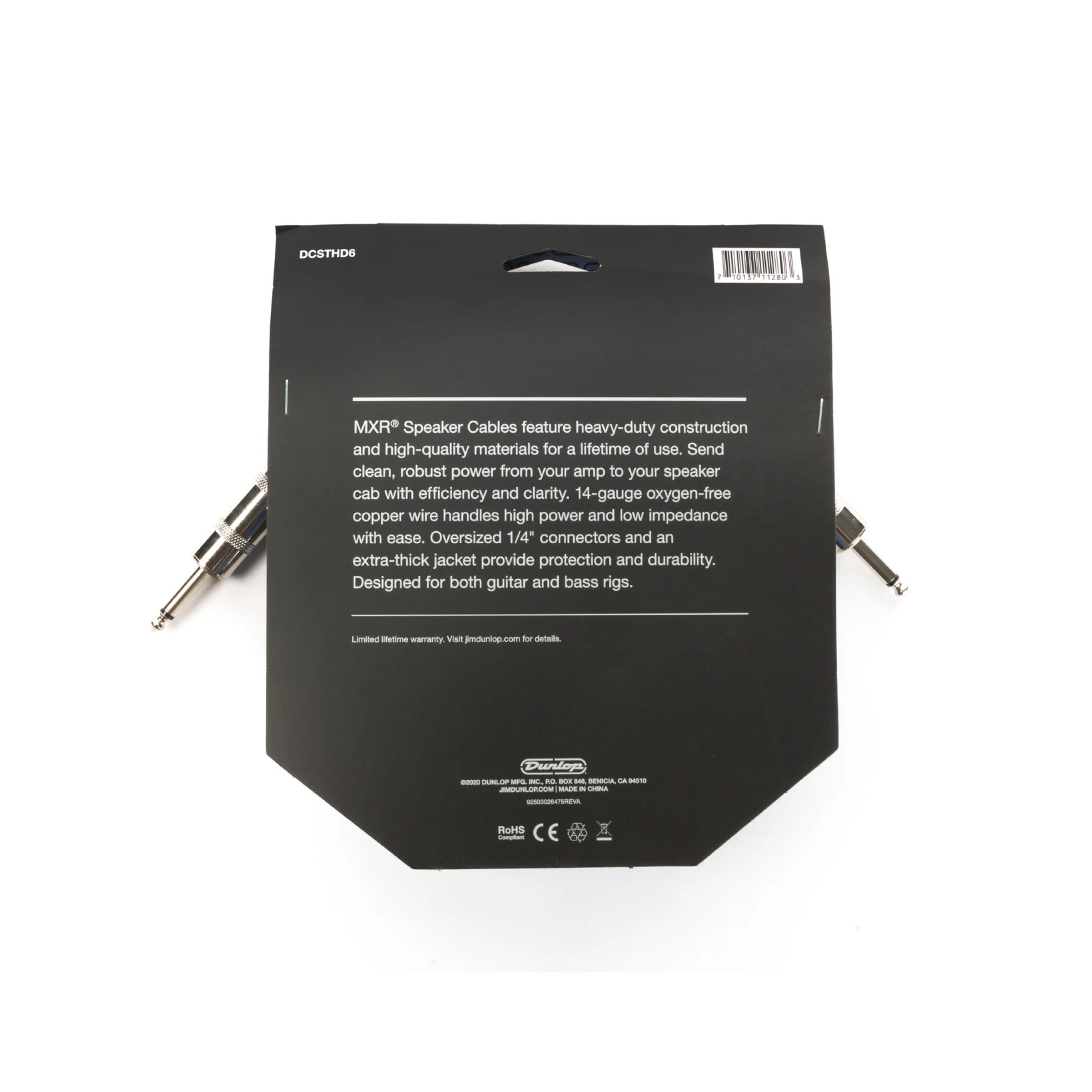 MXR DCSTHD6 - Heavy Duty Speaker Cable, 6 ft - back