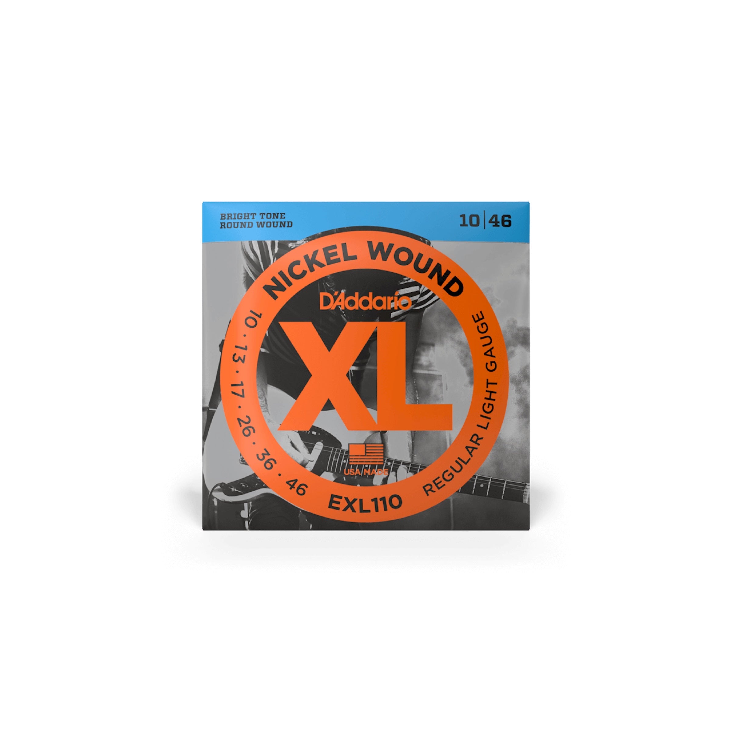 D'Addario EXL110 - XL Nickel Wound Electric Guitar Strings, Regular Light (10-46) - detail