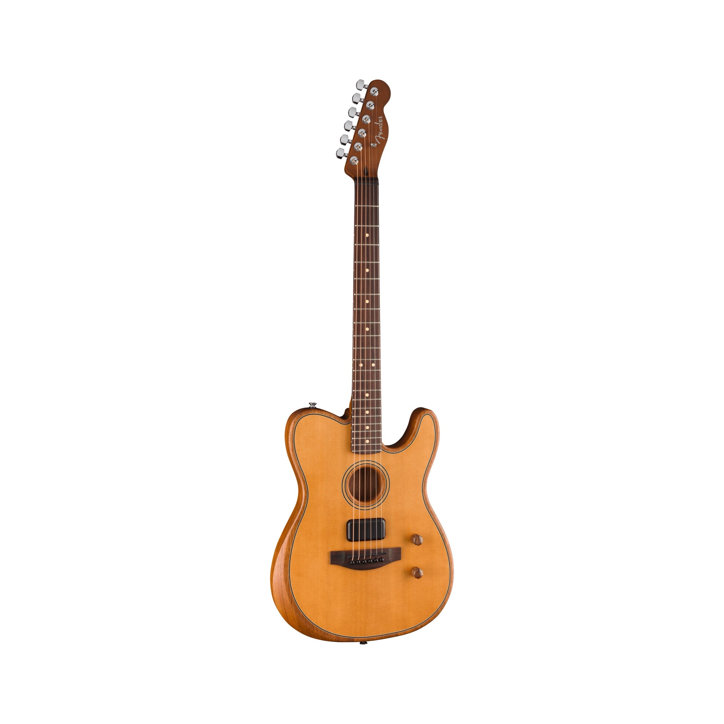Fender Acoustasonic Standard Telecaster - Aged Natural - front angle