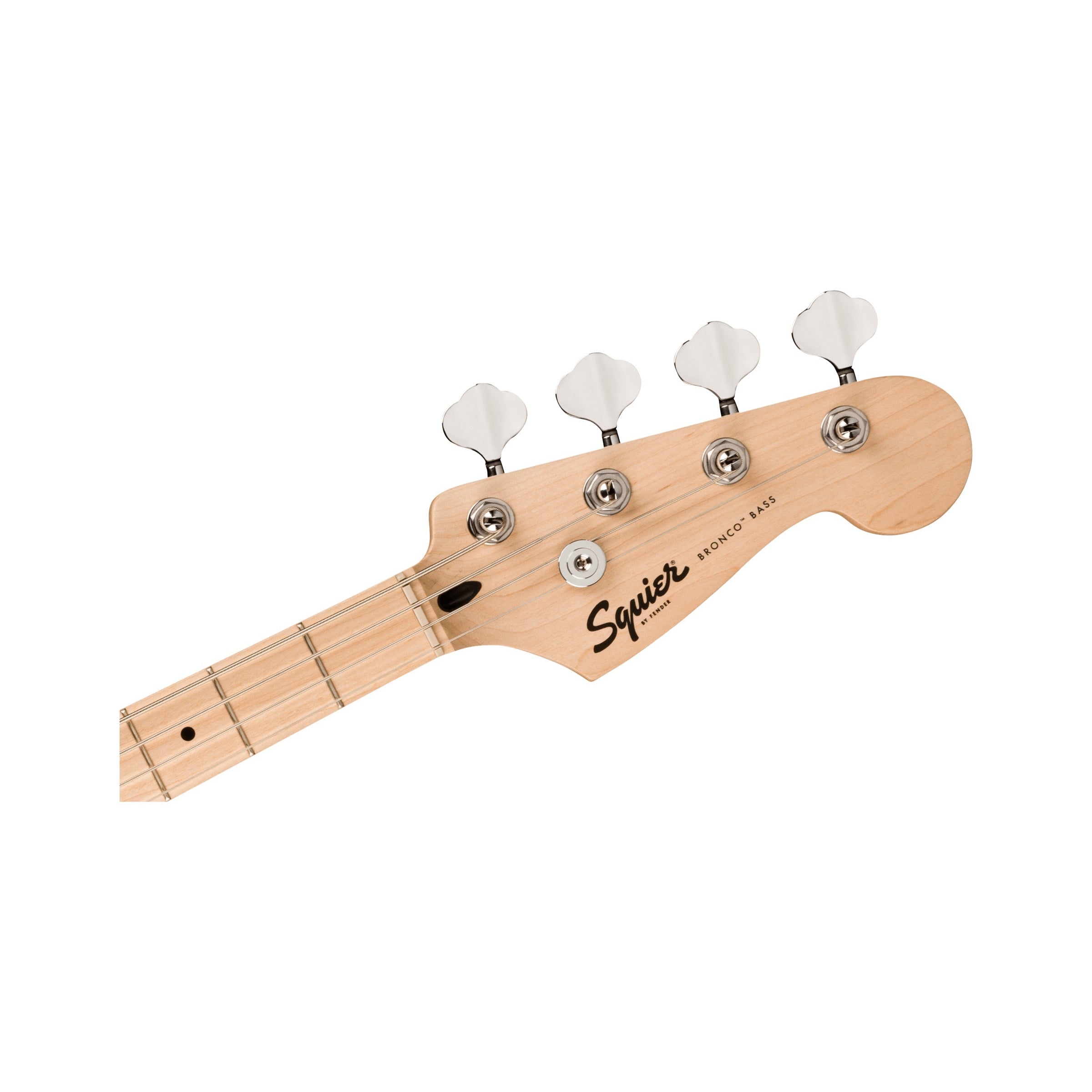 Squier Sonic Bronco Bass - Arctic White - headstock front
