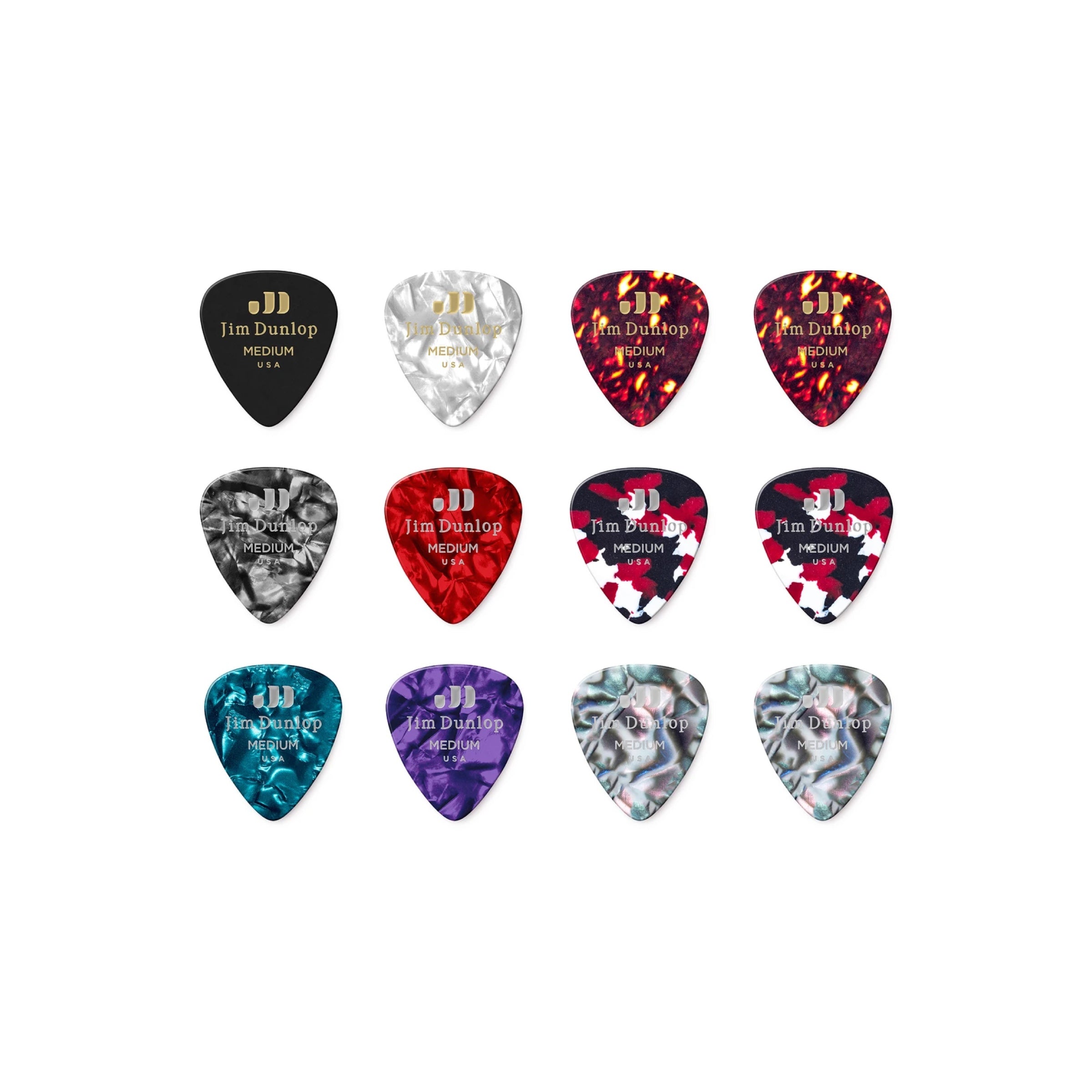 Dunlop PVP106 - Medium Genuine Celluloid Pick Variety Pack, 12 Picks - alternate view 3