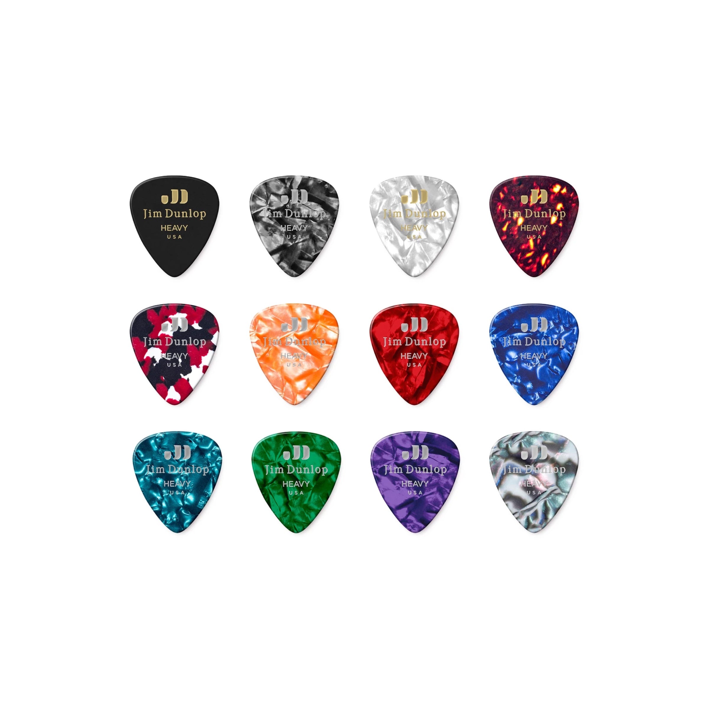 Dunlop PVP107 - Heavy Genuine Celluloid Pick Variety Pack, 12 Picks - alternate view 3