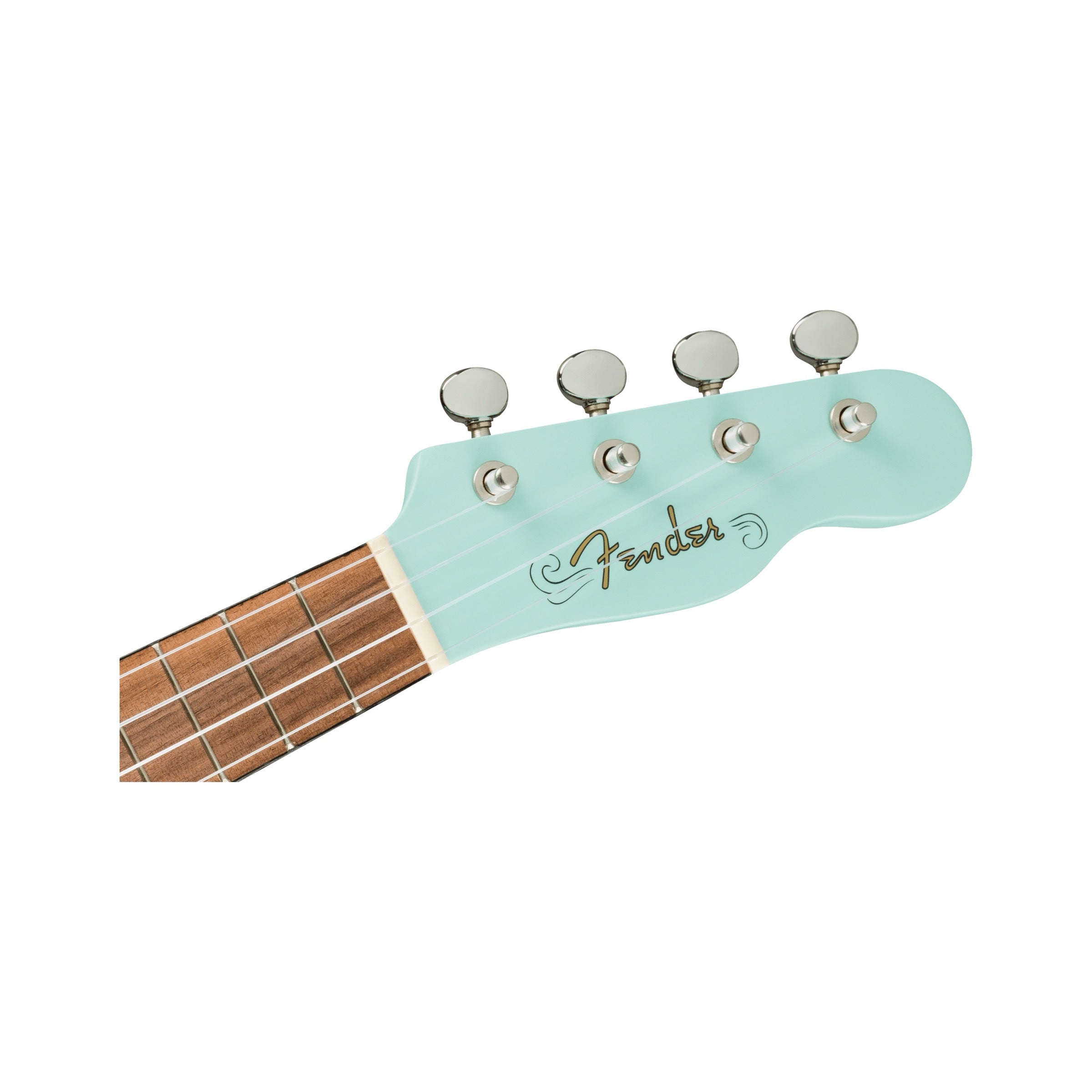 Fender Venice Soprano Ukulele - Daphne Blue - headstock front