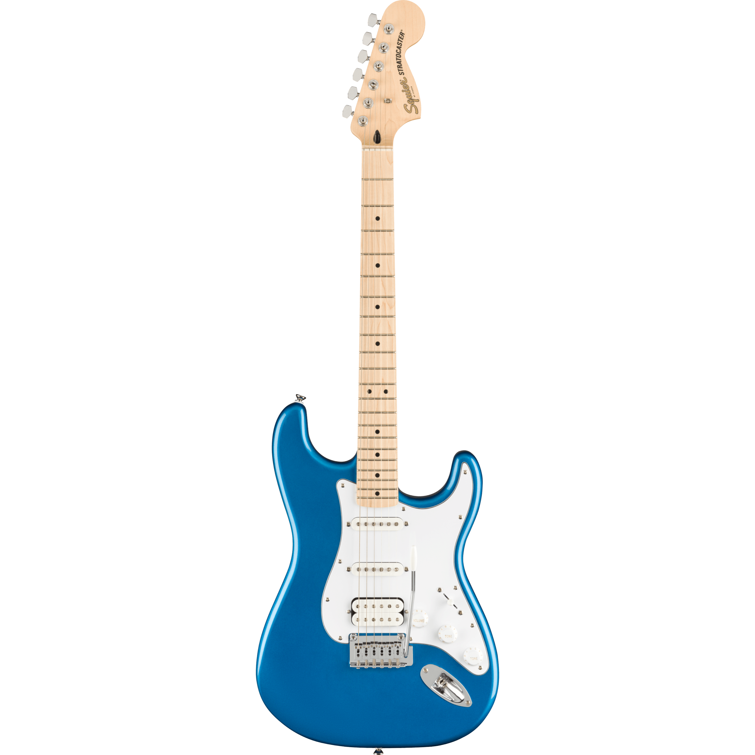 Squier Affinity Stratocaster HSS Pack - Lake Placid Blue - pack contents
