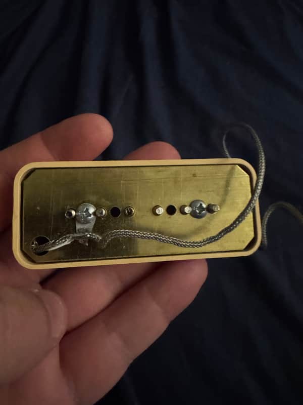 2010s Seymour Duncan Antiquity P90 Soapbar - baseplate bottom with wiring - Pauls Guitar Hideout