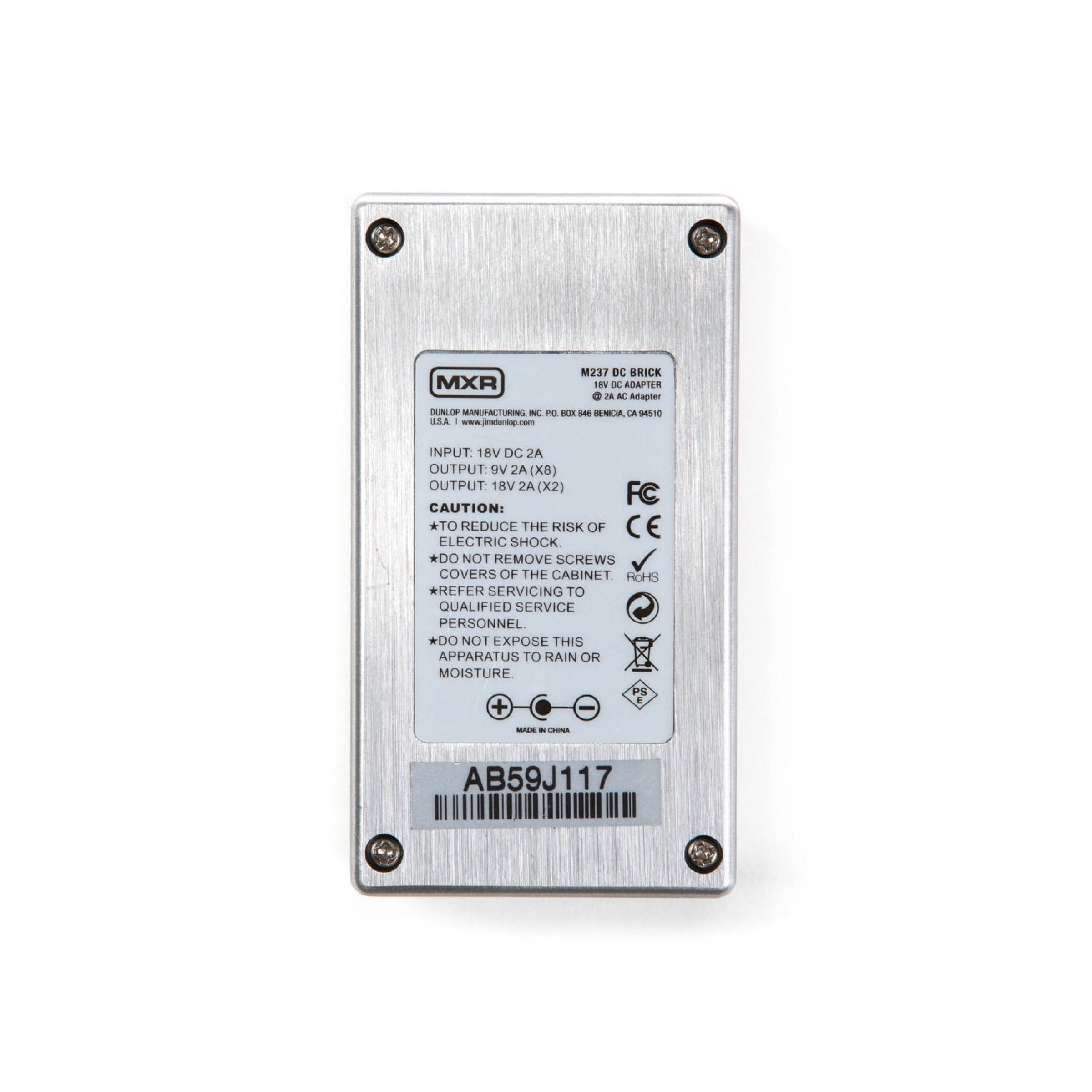 MXR M237 - DC Brick Power Supply - back