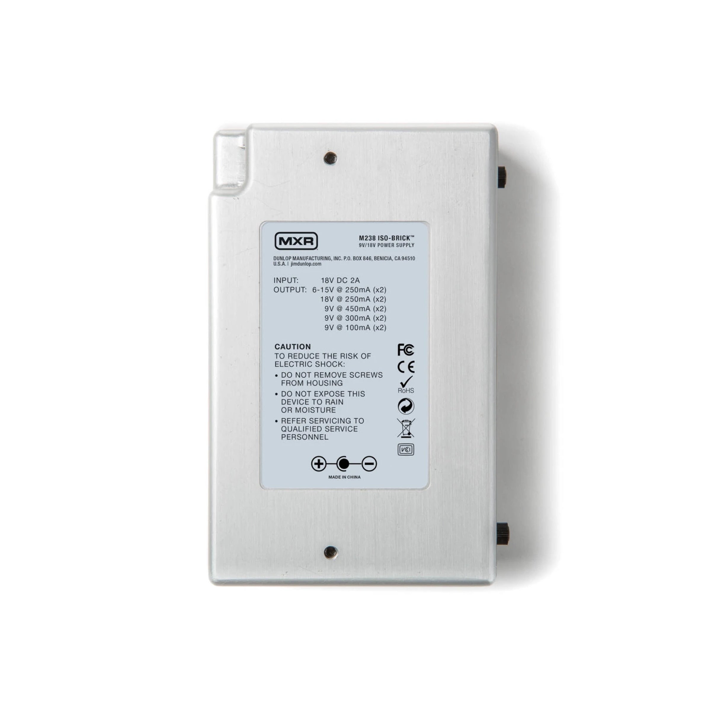 MXR M238 - Iso-Brick Power Supply - back