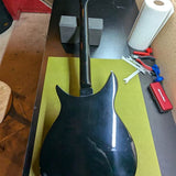 Rickenbacker 350 V63 - back full body on workbench - Pauls Guitar Hideout