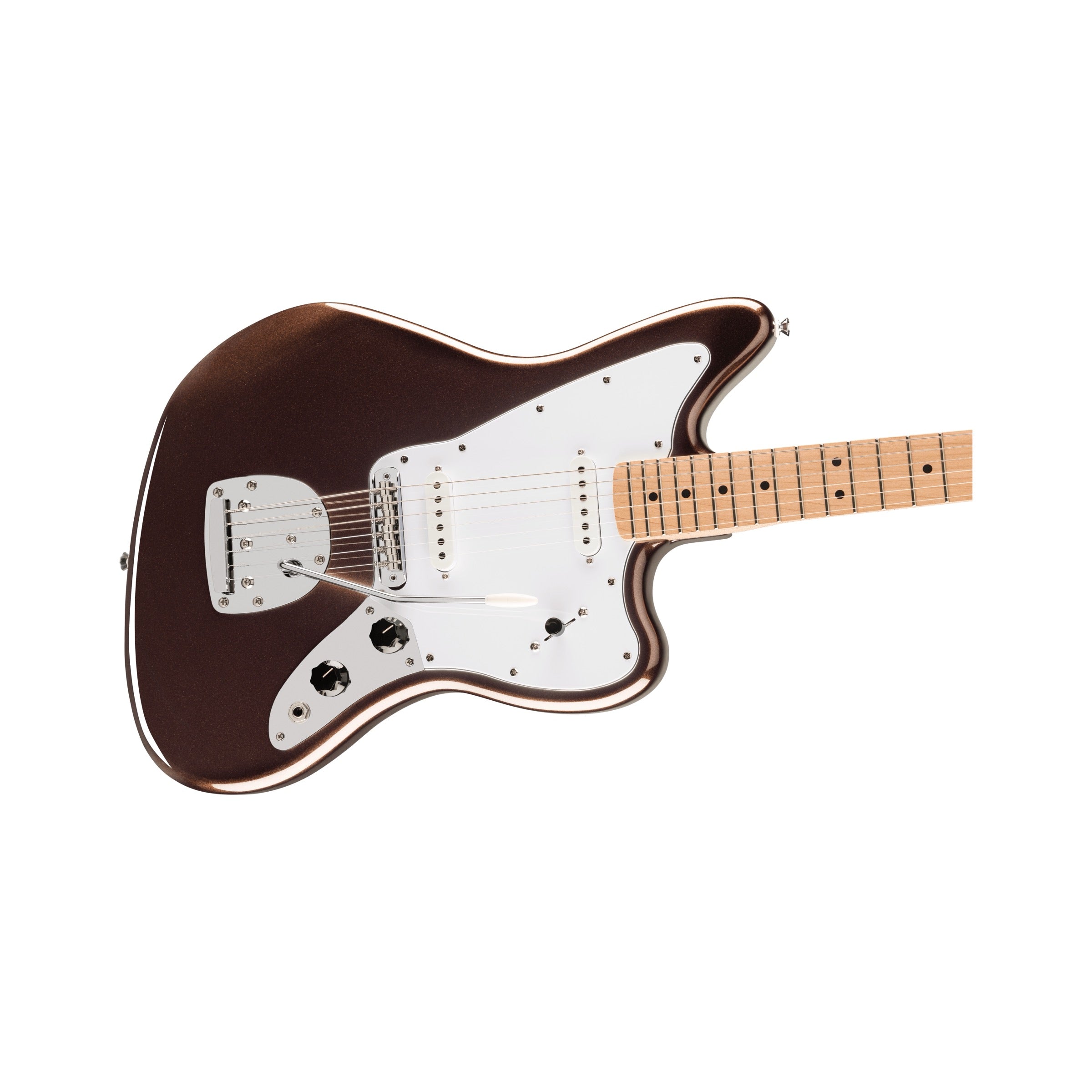 Squier Affinity Jaguar - Mystic Metallic Brown - body angle