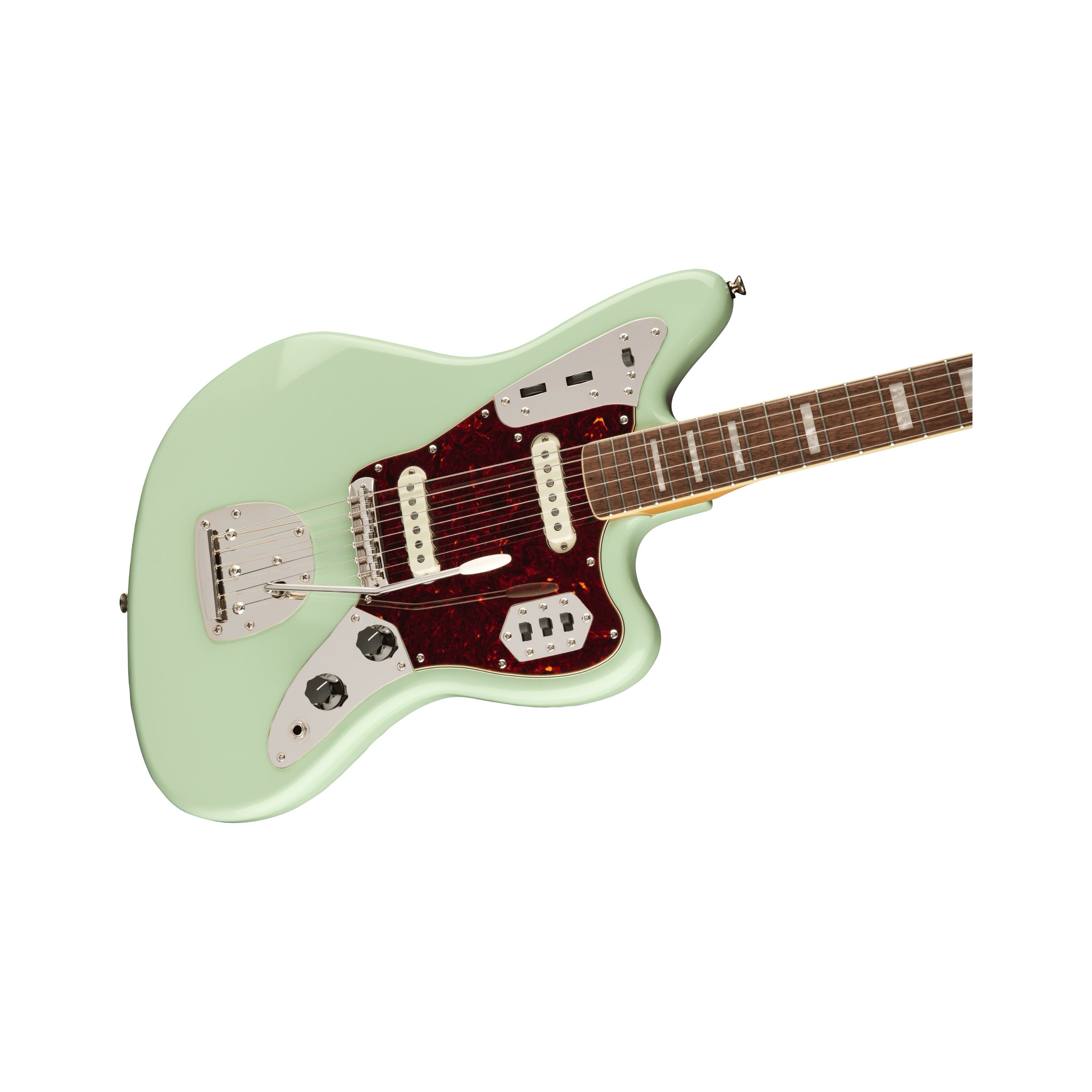 Squier Classic Vibe '70s Jaguar - Surf Green - body angle