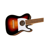 Fender Fullerton Tele Ukulele - 2-Color Sunburst - body angle