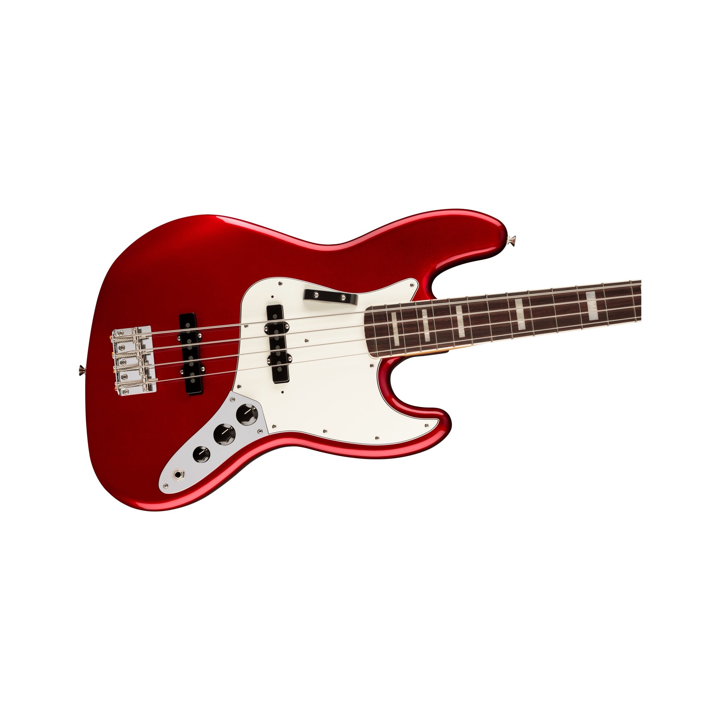 Fender Vintera III Early '70s Jazz Bass - Candy Apple Red - body angle