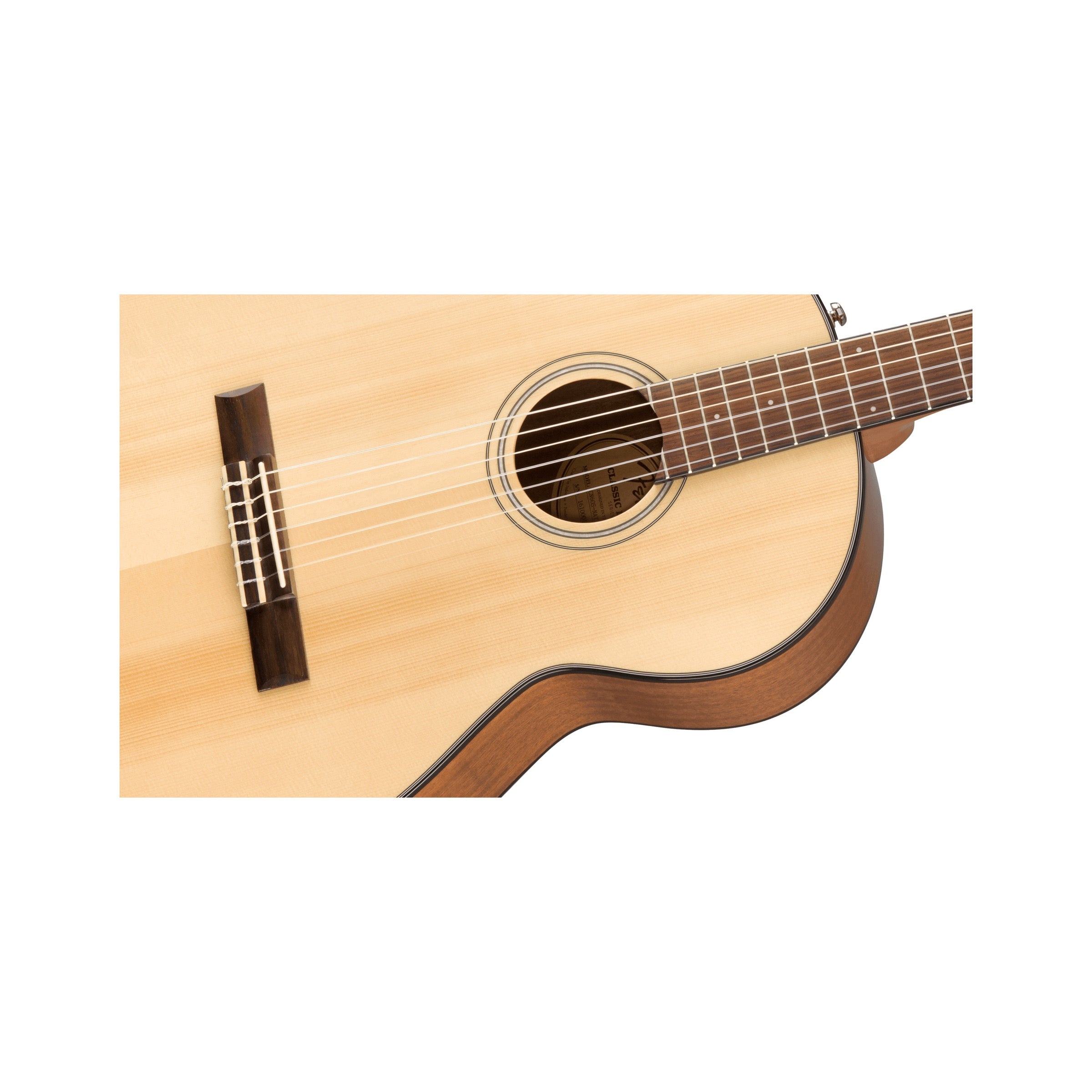 Fender CN-60S Nylon String Classical - Natural - body close-up