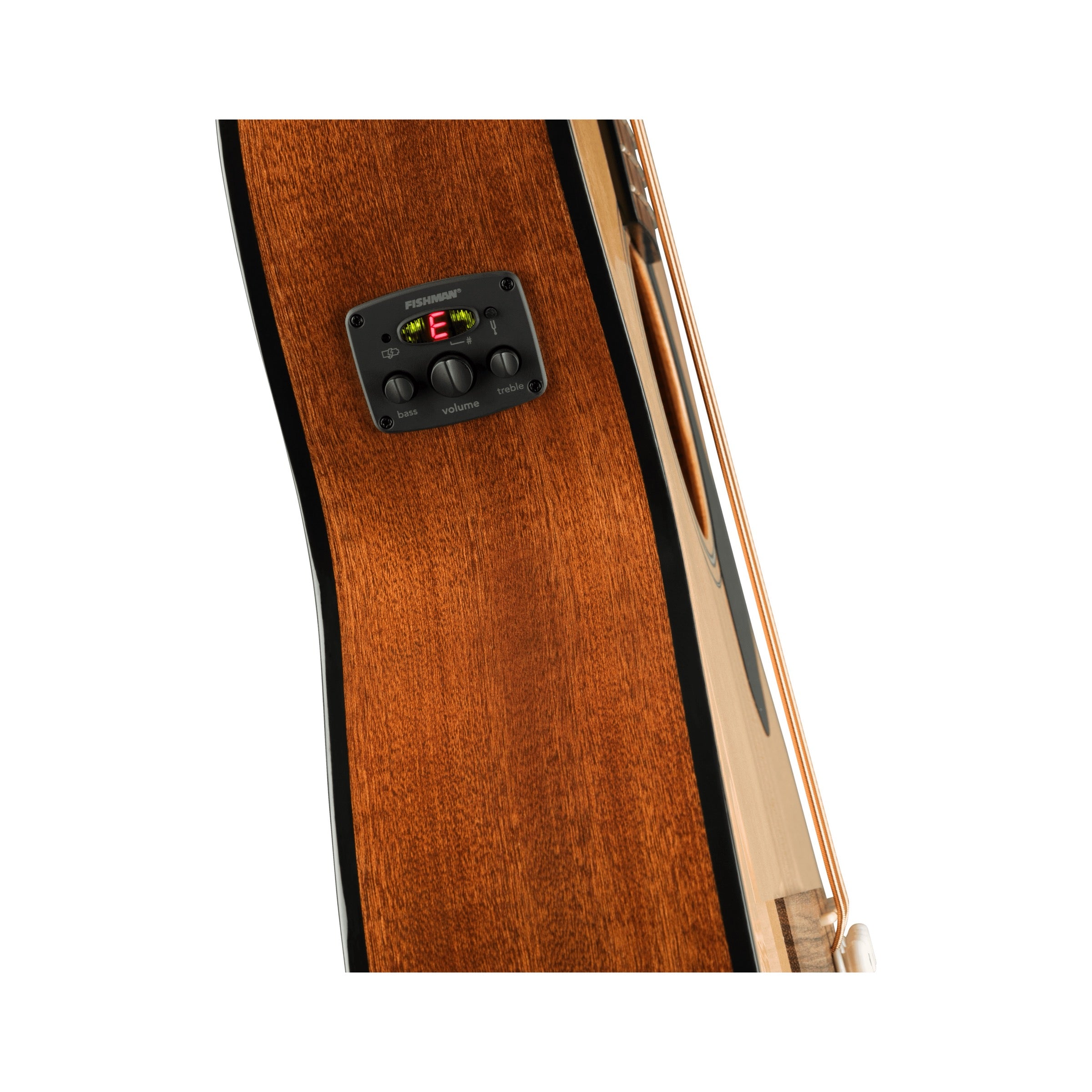 Fender CB-60SCE Acoustic Bass - Natural - side electronics