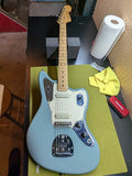 2017-2019 Fender American Professional Jaguar - front full body Sonic Grey - Pauls Guitar Hideout