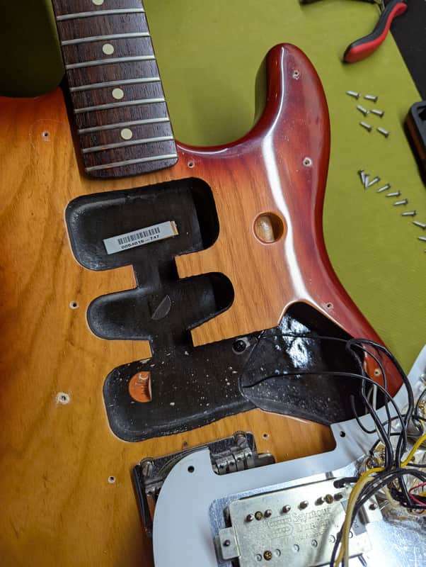 2000-2003 Fender American Fat Stratocaster - pickup routing cavities - Pauls Guitar Hideout