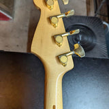 1989 Fender Precision Bass Lyte MIJ - headstock back with gold tuners - Pauls Guitar Hideout