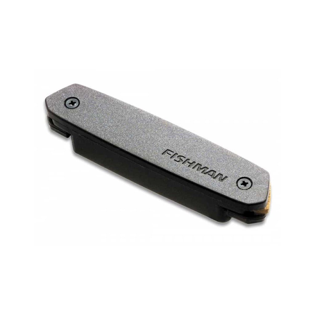 Fishman Neo-D Humbucking soundhole pickup, angled view showing the neodymium blade and mounting clamps