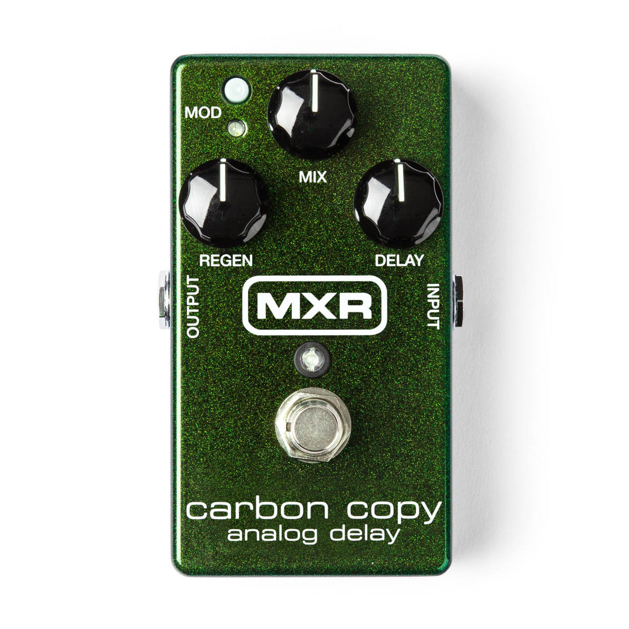 MXR M169 Carbon Copy Analog Delay pedal, dark green enclosure with Delay, Mix and Regen knobs