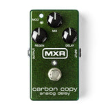 MXR M169 Carbon Copy Analog Delay pedal, dark green enclosure with Delay, Mix and Regen knobs