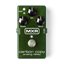 MXR M169 Carbon Copy Analog Delay pedal, dark green enclosure with Delay, Mix and Regen knobs