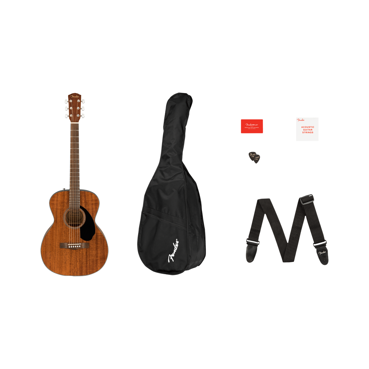 Fender CC-60S Concert Pack - All-Mahogany - Natural - front