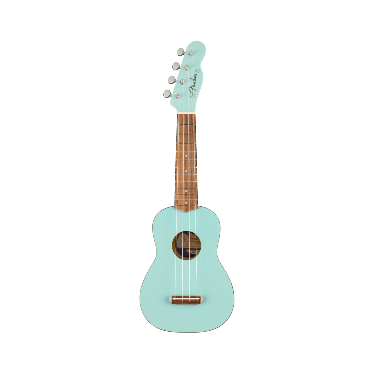 Fender Venice Soprano Ukulele - Daphne Blue - front