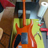 2013 ESP LTD Elite M-II - back full body on workbench - Pauls Guitar Hideout