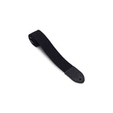 Martin black cotton weave guitar strap with leather ends and built-in pick holder