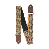 Martin jacquard guitar strap in Boho Tapestry weave with leather ends