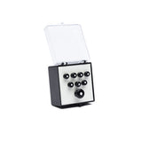 Martin black bridge pin set with white dot inlay and matching endpin
