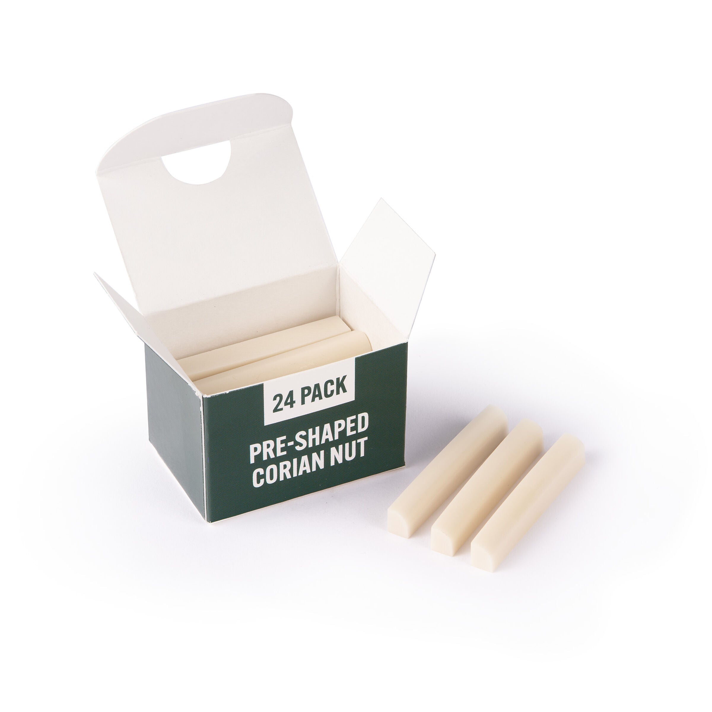 Martin pre-shaped Corian nuts, 24-pack open box