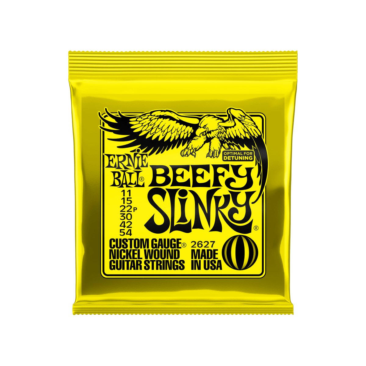 Ernie Ball Beefy Slinky nickel wound electric guitar strings, 11-54 gauge, front of package