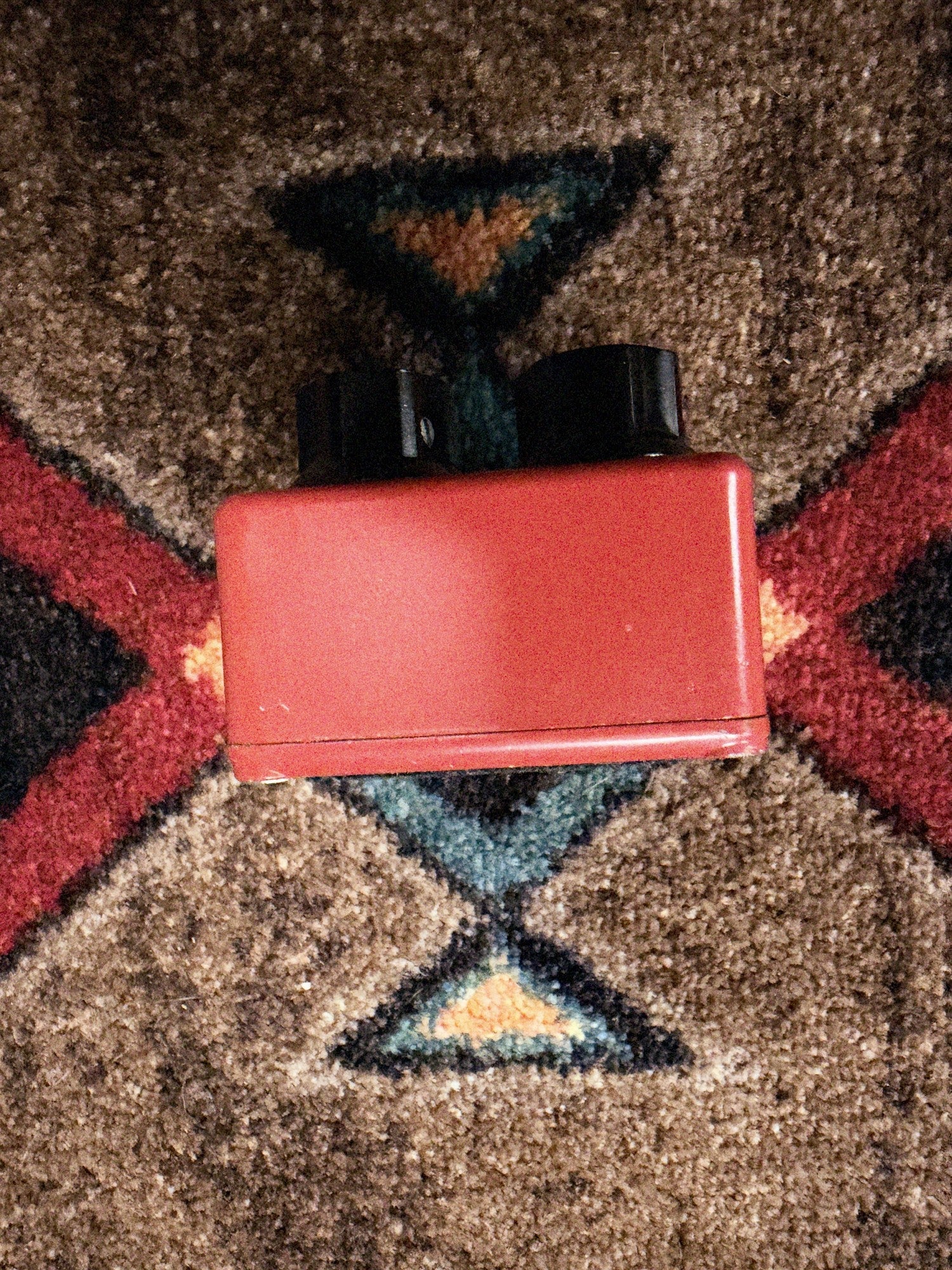 1975-1984 MXR MX-102 Block Logo Dyna Comp, red: knob end of the enclosure, no power jack