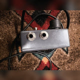 1976-1984 MXR MX-117 Flanger, gray: right side with the input and output jacks