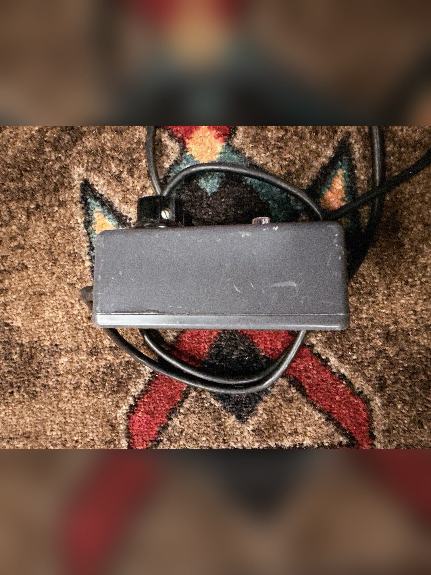 1976-1984 MXR MX-117 Flanger, gray: left side of the enclosure with small white scuffs