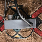 1976-1984 MXR MX-117 Flanger, gray: back of the enclosure, where the power cord comes out through a grommet