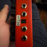 2021 MXR Tom Morello Power 50 Overdrive - side with jacks and power input - Pauls Guitar Hideout