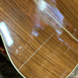 Martin 000C-28SMH Merle Haggard Blue Yodel No. 13, 2001: lower back edge and binding, light marks under glare