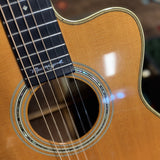 Martin 000C-28SMH Merle Haggard Blue Yodel No. 13, 2001: cutaway, abalone rosette and signature inlay from the treble side