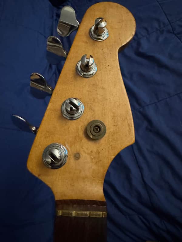 80s Phil Kubicki Bass Neck Rosewood - headstock back with tuners - Pauls Guitar Hideout
