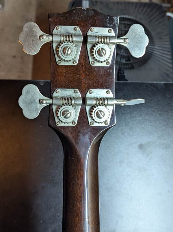 1967 Gibson EB-2 - headstock back with tuners - Pauls Guitar Hideout