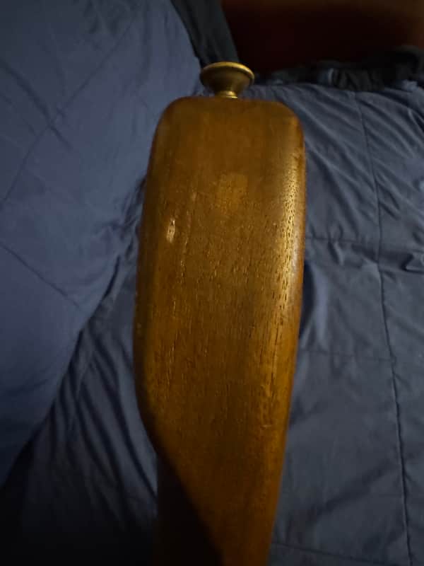 75-80 Kharma P Bass Walnut - lower horn tip with strap button - Pauls Guitar Hideout