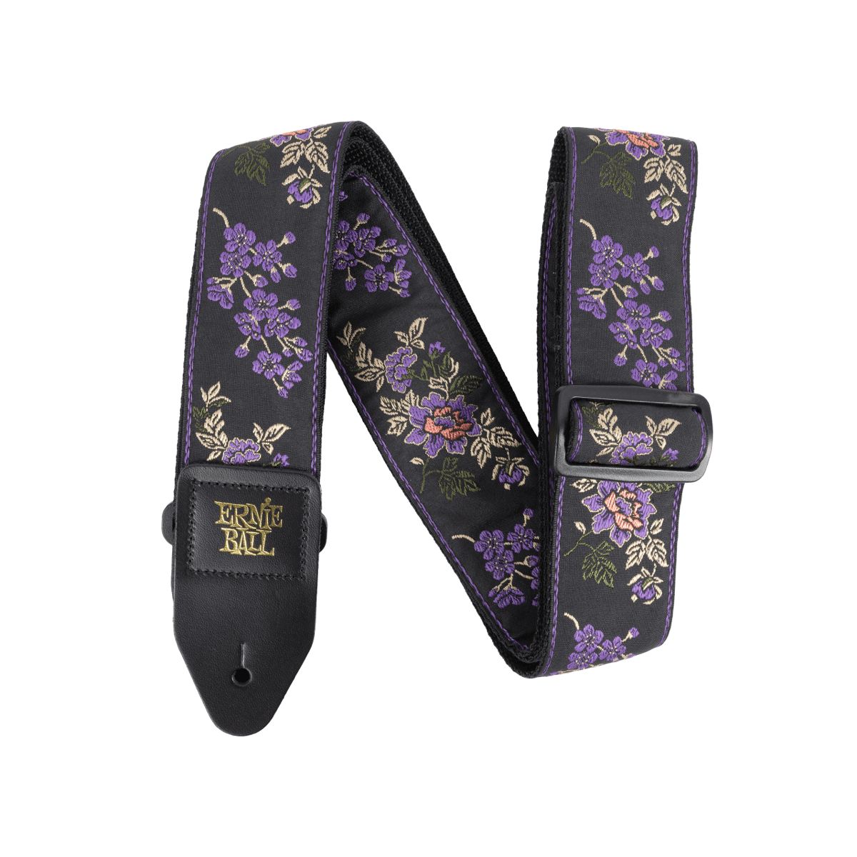 Ernie Ball Classic Jacquard guitar strap, Lavender Blossom woven pattern