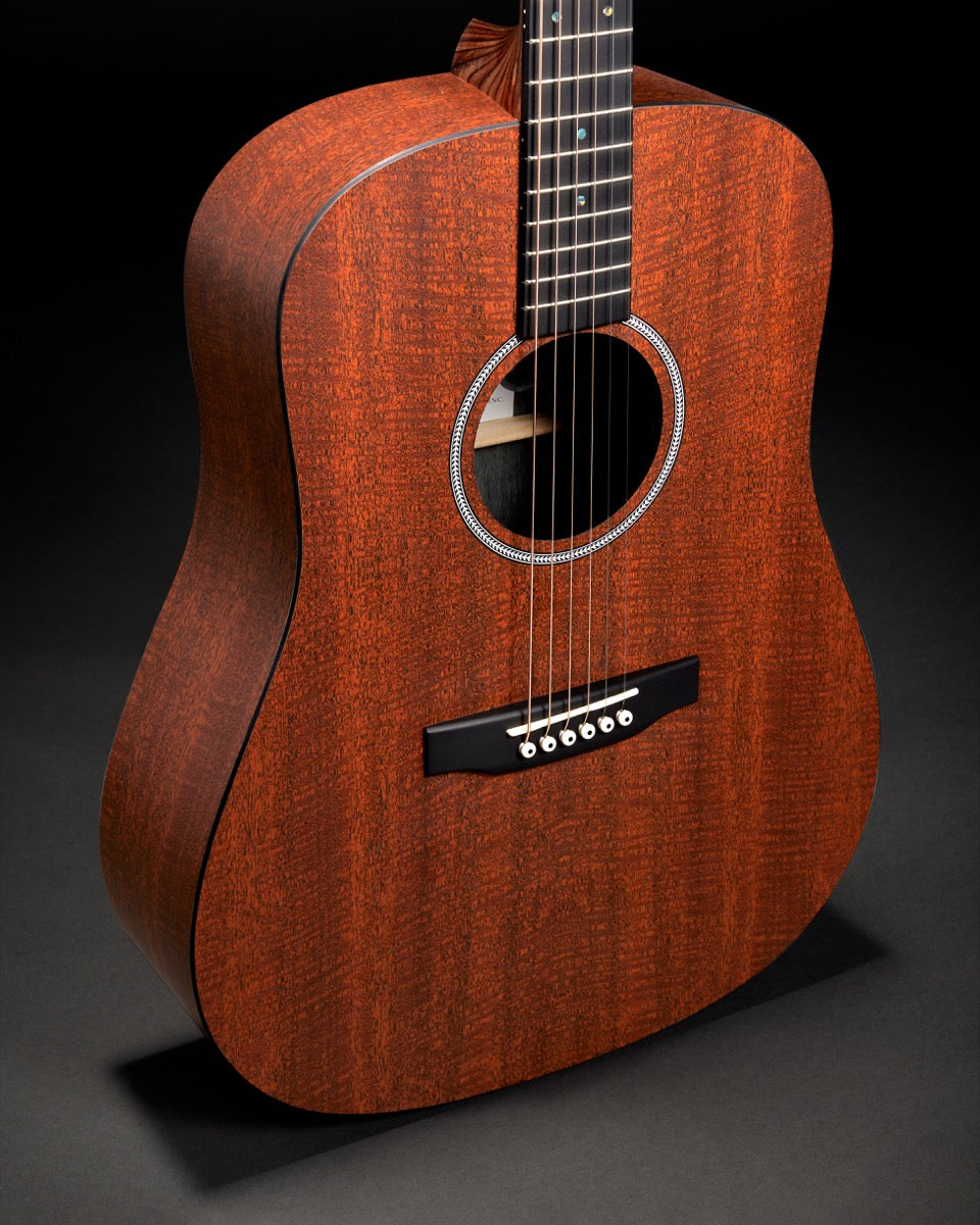 Martin D-X1E Mahogany X Series acoustic-electric, detail view