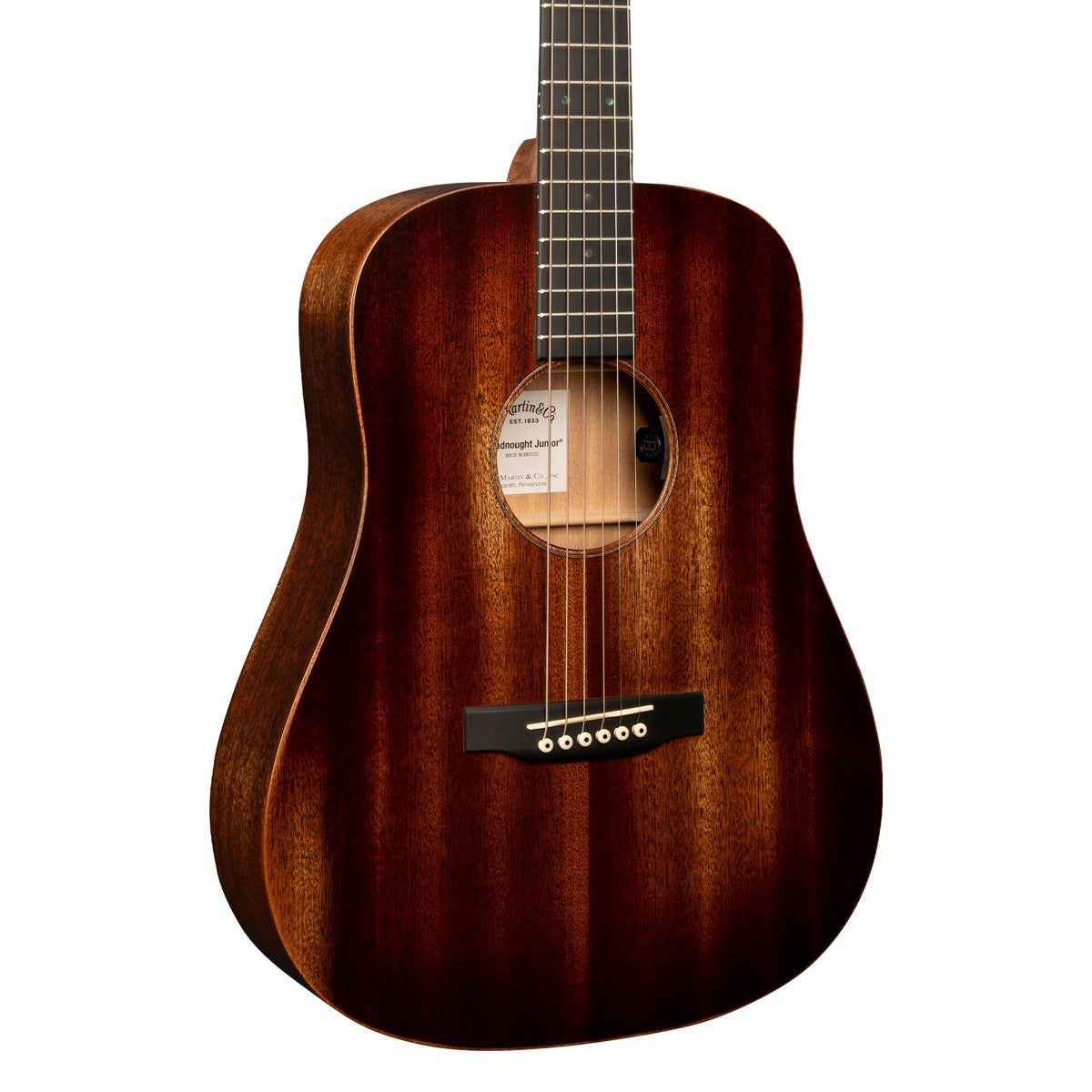 Martin D Jr-E StreetMaster dreadnought acoustic-electric, front view cropped